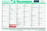 Kalender mit sechs Spalten